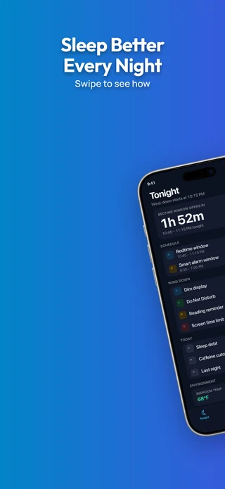 Slide 1 of the Panorama pack: Sleep Better Every Night — Swipe to see how