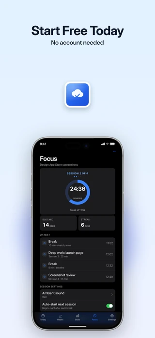 Slide 5 of Starter: Start Free Today — No account needed