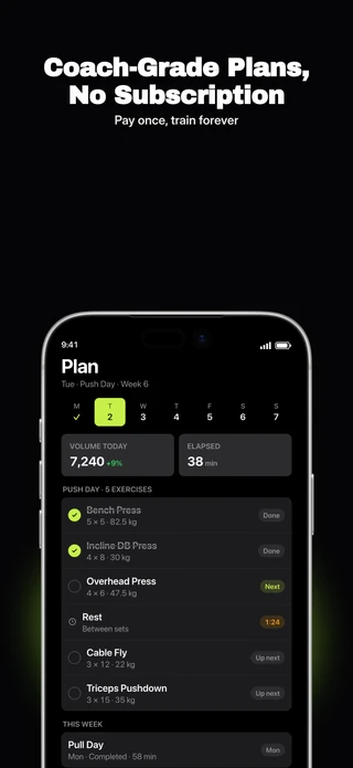 Slide 5 of Bold Dark: Coach-Grade Plans, No Subscription — Pay once, train forever